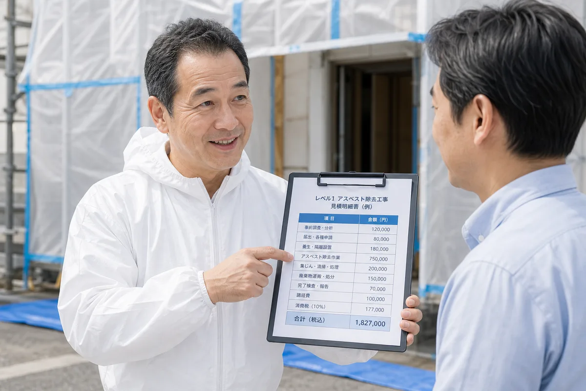 アスベスト レベル1（吹付け）除去費用と工事の流れ｜単価相場と隔離工法を解説