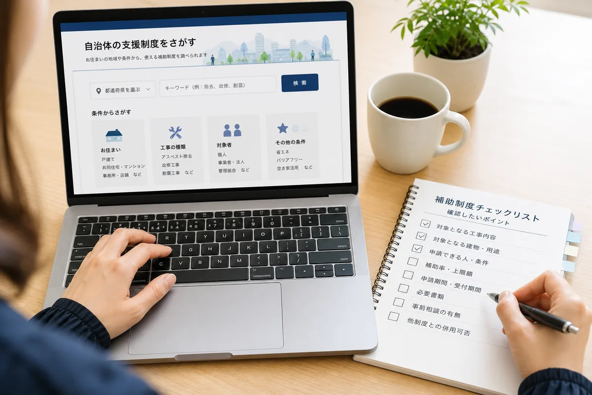 補助金を調べる方法は?
